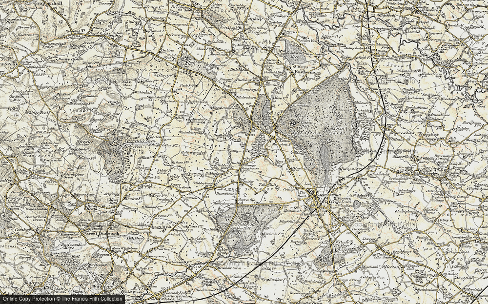 Old Map of Over Tabley, 1902-1903 in 1902-1903