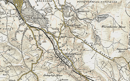 Old map of Over Town in 1903
