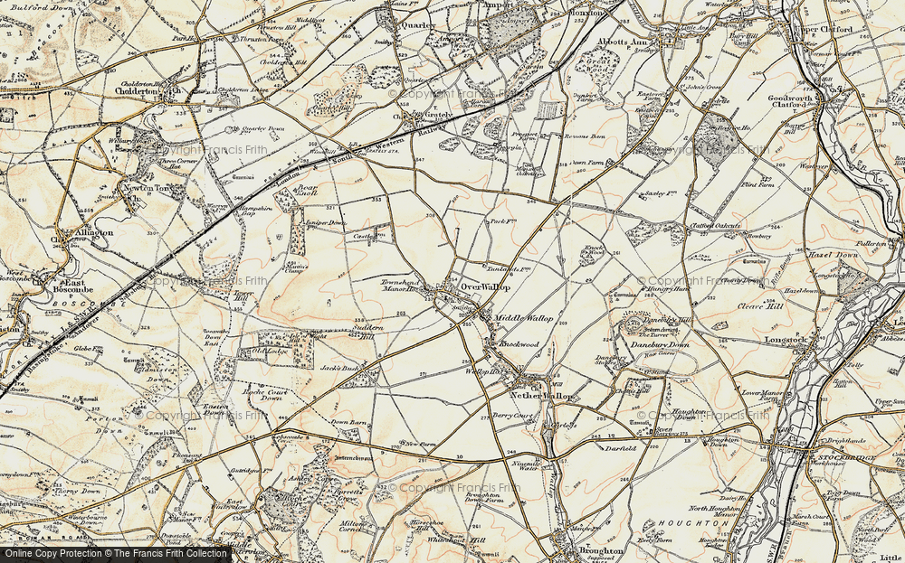 Old Map of Over Wallop, 1897-1899 in 1897-1899