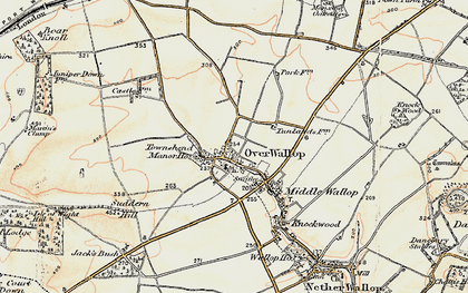 Old map of Over Wallop in 1897-1899