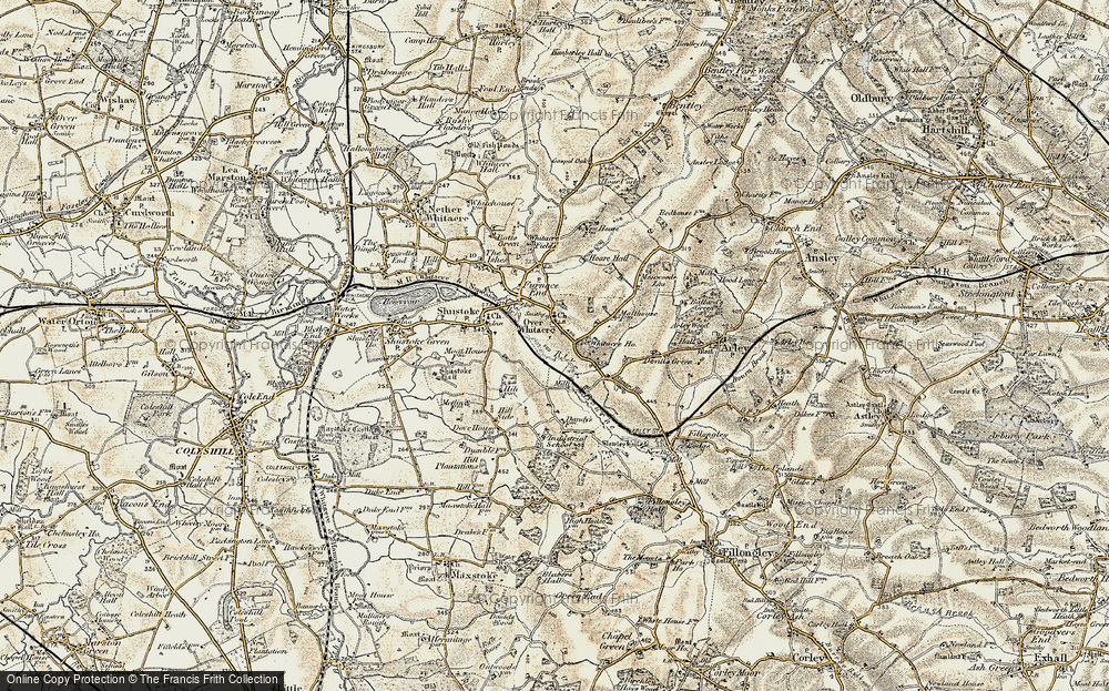 Old Map of Over Whitacre, 1901-1902 in 1901-1902