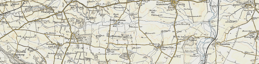 Old map of Worton Ho in 1898-1899