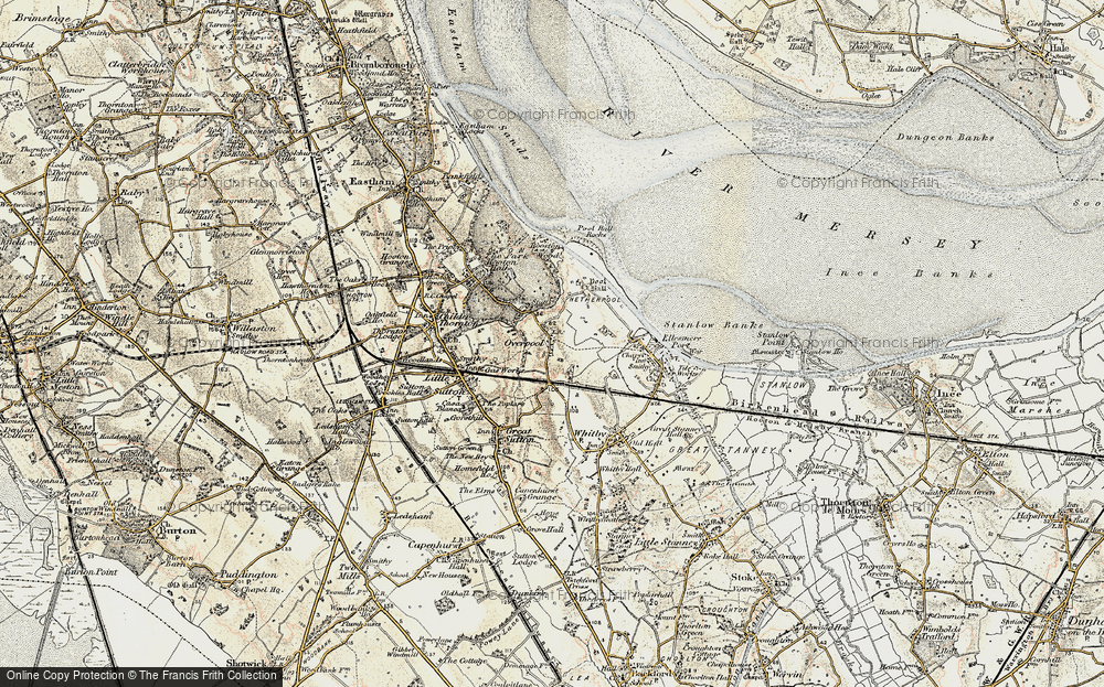 Old Map of Overpool, 1902-1903 in 1902-1903