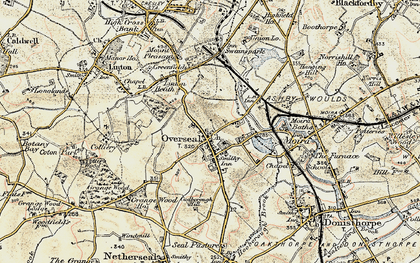 Old map of Overseal in 1902