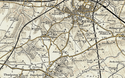 Old map of Bilton Fields in 1901