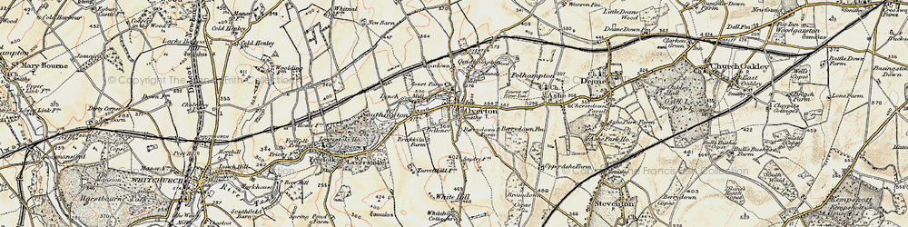 Old map of Overton in 1897-1900