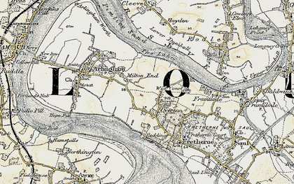 Old map of Overton in 1898-1900
