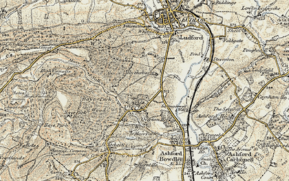 Old map of Overton in 1901-1902