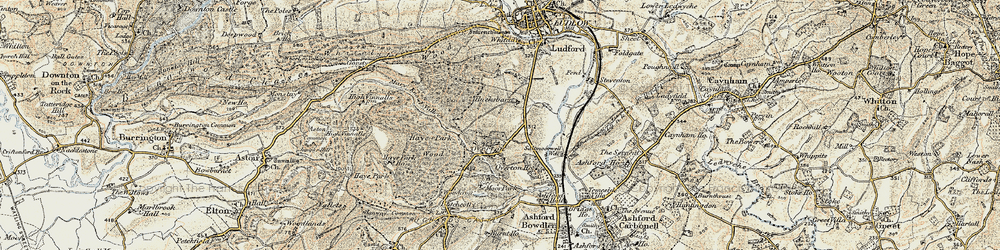Old map of Overton in 1901-1902