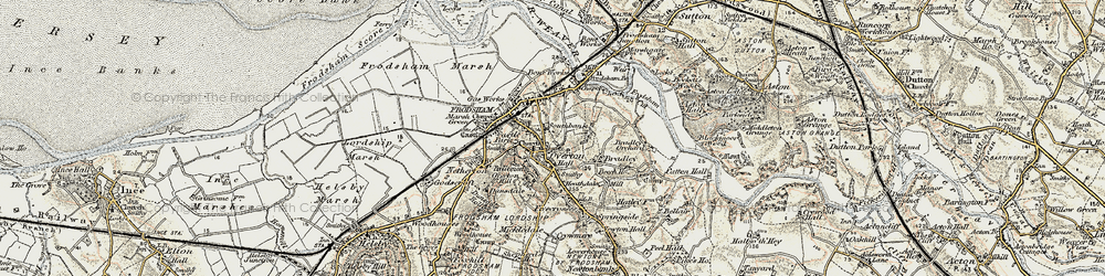Old map of Overton in 1902-1903