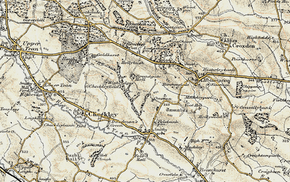 Old map of Overton in 1902