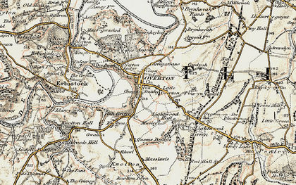 Old map of Overton in 1902
