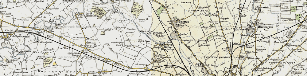 Old map of Overton in 1903-1904