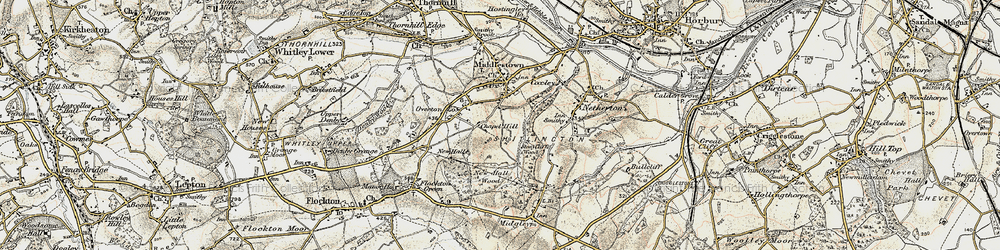 Old map of Overton in 1903