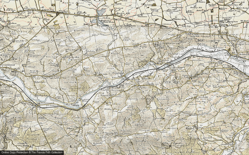 Old Map of Ovingham, 1901-1904 in 1901-1904