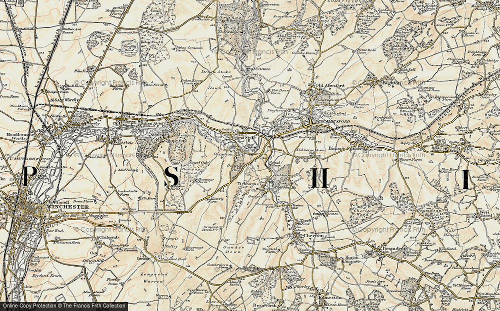 Old Map of Ovington, 1897-1900 in 1897-1900