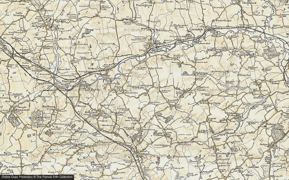 Old Map of Ovington, 1898-1901 in 1898-1901
