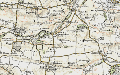 Old map of Wycliffe Wood in 1903-1904