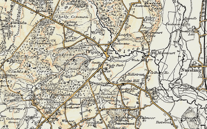 Old map of Ower in 1897-1909