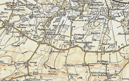 Old map of Owermoigne in 1899-1909