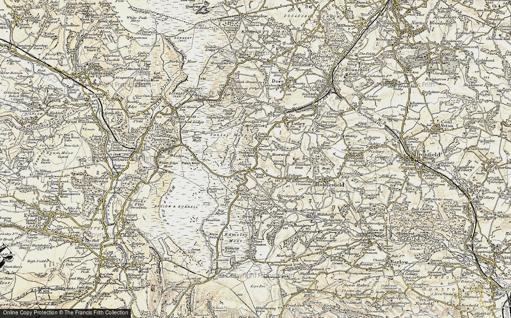 Old Map of Owler Bar, 1902-1903 in 1902-1903