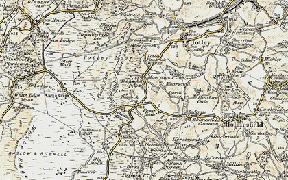Old map of Owler Bar in 1902-1903