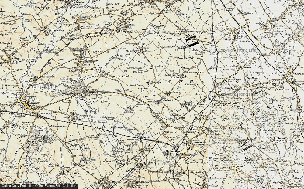 Old Map of Historic Map covering Waldridge Village in 1898