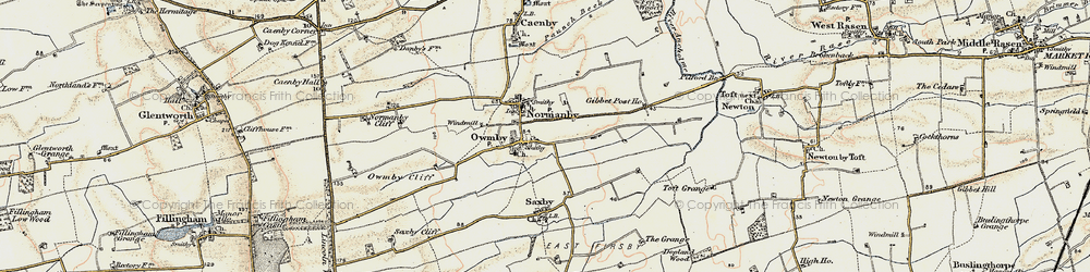 Old map of Owmby-by-Spital in 1903