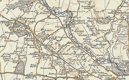 Old map of Ownham in 1897-1900