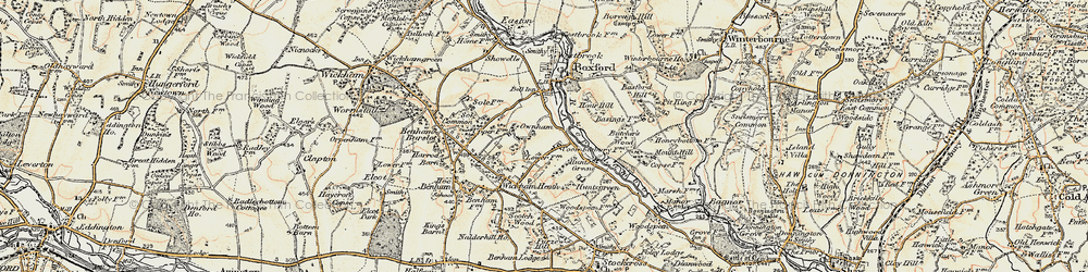 Old map of Ownham in 1897-1900