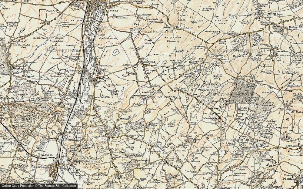 Old Map of Owslebury, 1897-1900 in 1897-1900