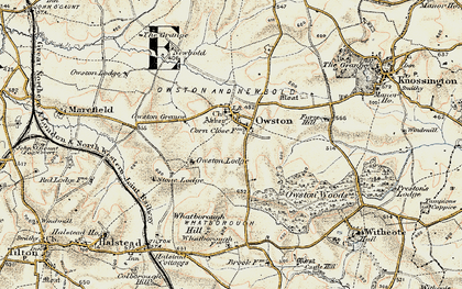 Old map of Whithcote Hall in 1901-1903