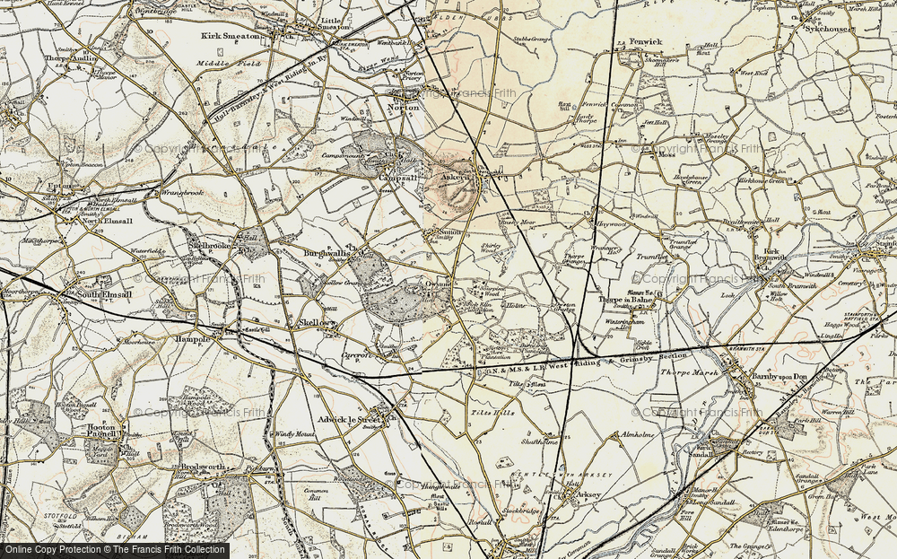 Old Map of Historic Map covering Holme in 1903