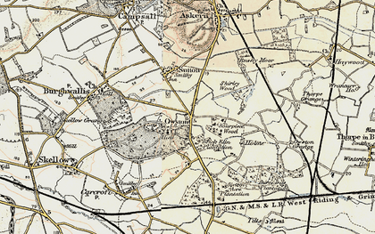 Old map of Owston in 1903