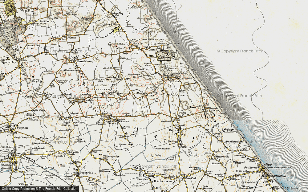 Old Map of Owstwick, 1903-1908 in 1903-1908