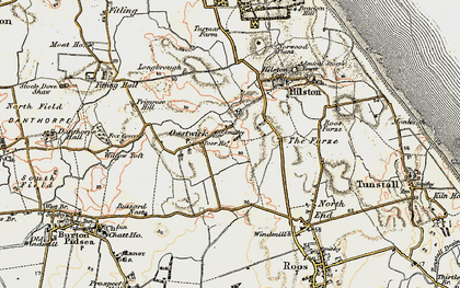 Old map of Owstwick in 1903-1908