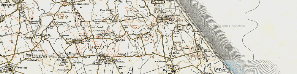 Old map of Owstwick in 1903-1908