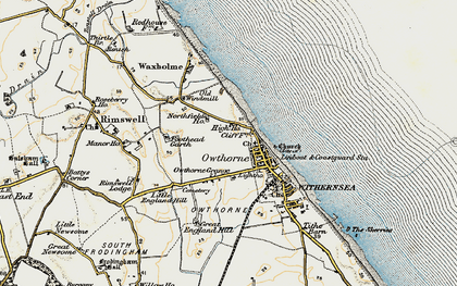 Old map of Owthorne in 1903-1908