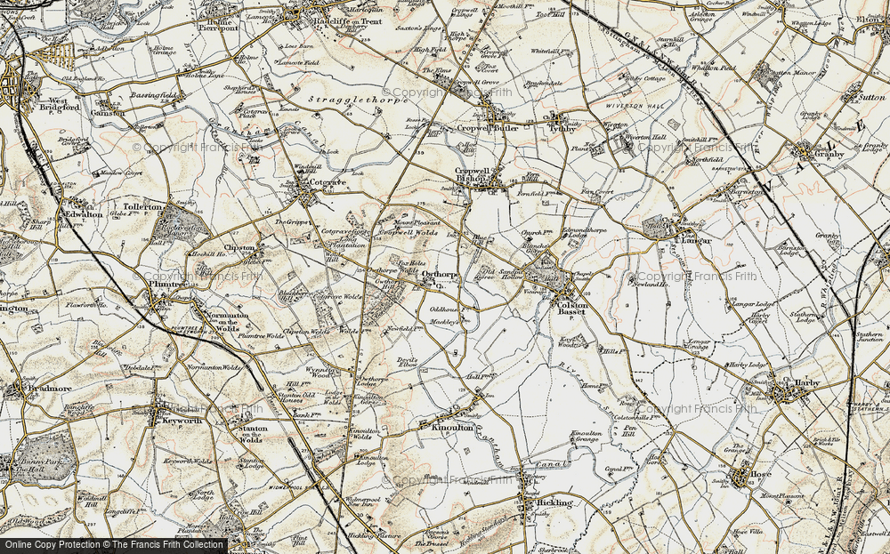 Old Map of Owthorpe, 1902-1903 in 1902-1903