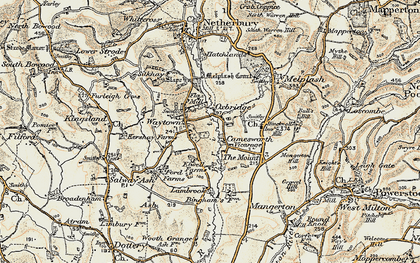 Old map of Oxbridge in 1898-1899