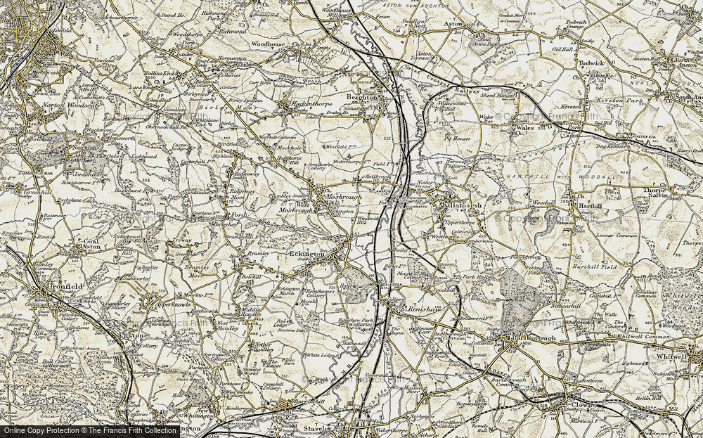 Old Map of Historic Map covering Windmill Hill in 1902-1903