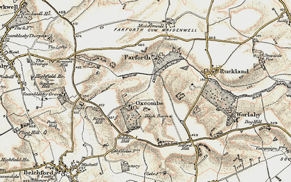 Old map of Oxcombe in 1902-1903