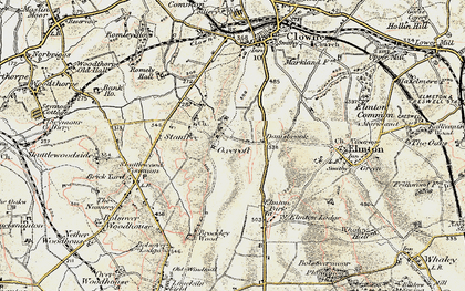 Old map of Oxcroft Estate in 1902-1903