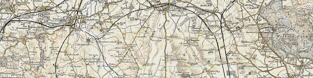 Old map of Oxcroft Estate in 1902-1903