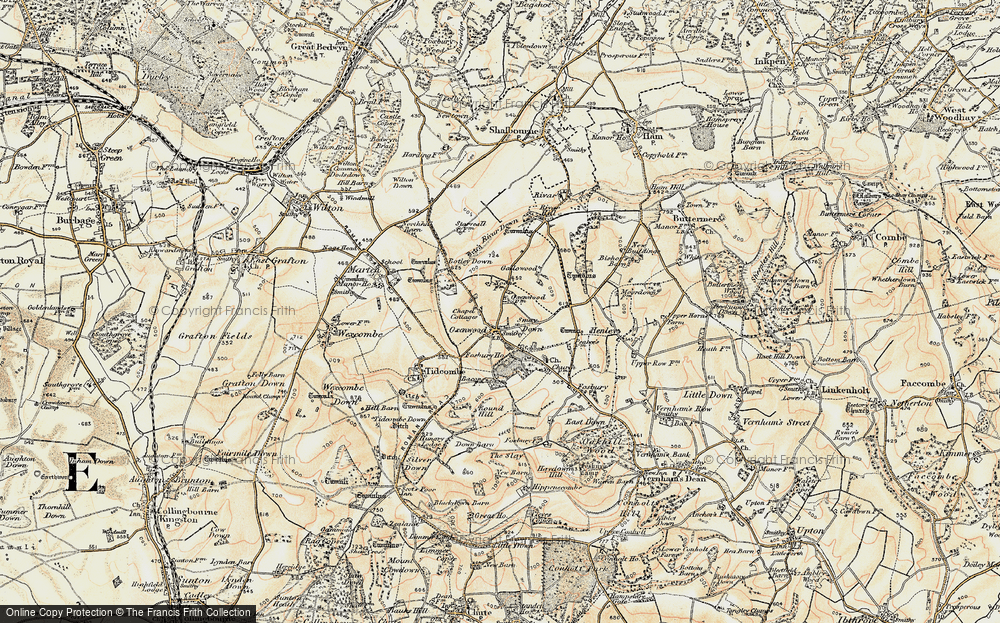 Old Map of Oxenwood, 1897-1899 in 1897-1899
