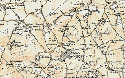 Old map of Oxenwood in 1897-1899