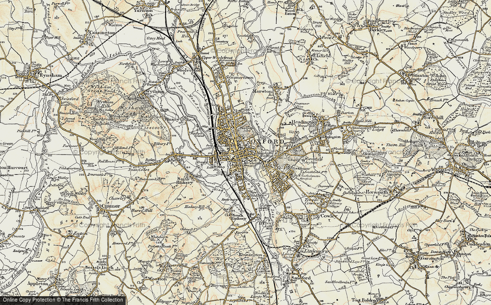 Old Map of Oxford, 1898-1899 in 1898-1899