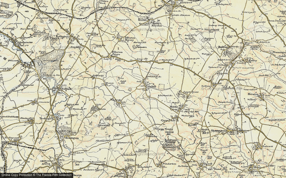 Old Map of Oxhill, 1898-1901 in 1898-1901