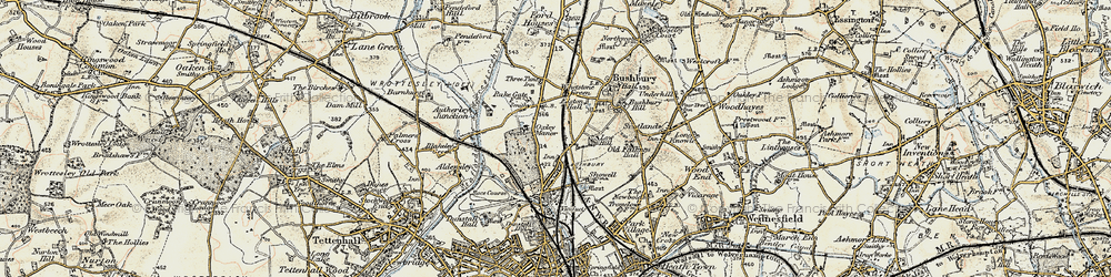 Old map of Oxley in 1902