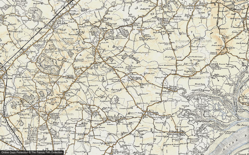 Old Map of Oxley Green, 1898-1899 in 1898-1899